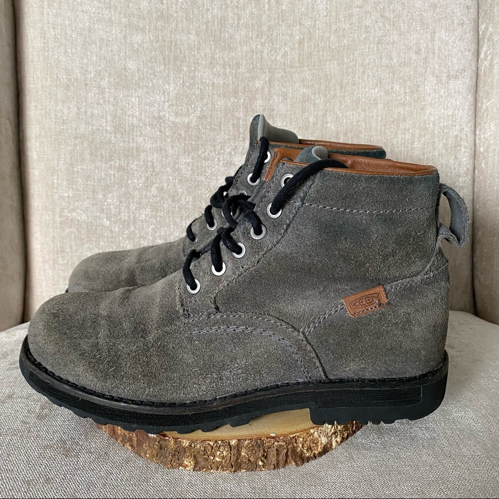 Keen The 59 Ankle Boots Gray Suede Leather Lace